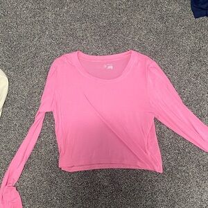 Aerie Pink Long Sleeve Blouse